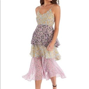 Allison New York Mixed Floral Tiered Dress